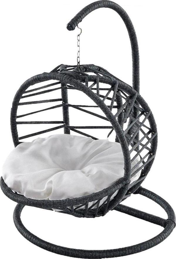 Homedora Francis Sallanır Kedi Yatağı Siyah 65x45x45 cm - Image 1