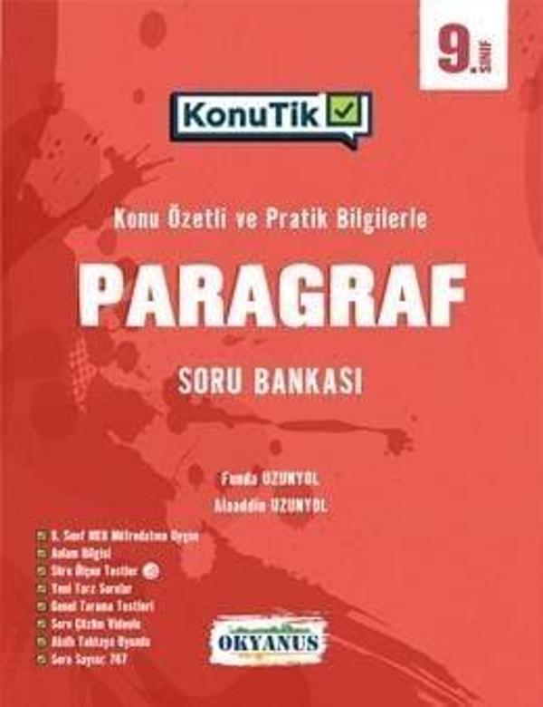 Okyanus Yayınları 9. Sınıf KonuTik Paragraf Soru Bankası - Okyanus Eğitim - Image 1