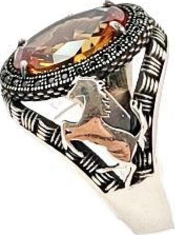 Zultanit ve Zirkon Taşlı Erkek Yüzüğü 220043312G16Y - Image 1