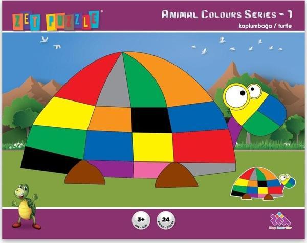 ZET PUZZLE Kaplumbağa/Turtle 24 Parça - Animal Colours Series-1 - Image 1