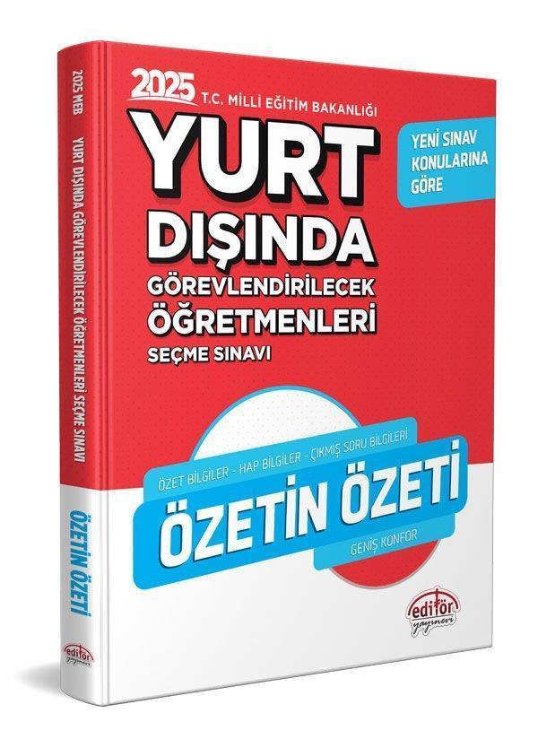 2025 MEB Yurt Dışında Görevlendirilecek Öğretmenleri Seçme Sınavı Özetin Özeti Editör Yayınları - Editör Yayınevi - Image 1