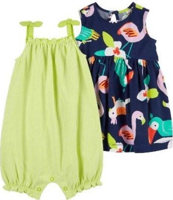 Carter's Kız Bebek 2'li Tulum Set - Image 1