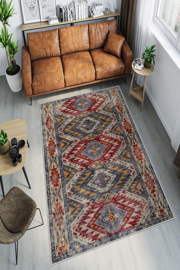 Dekoratif Özel Tasarım Yıkanabilir, İnce, Kaymaz Tabanlı, Modern Halı - Image 1