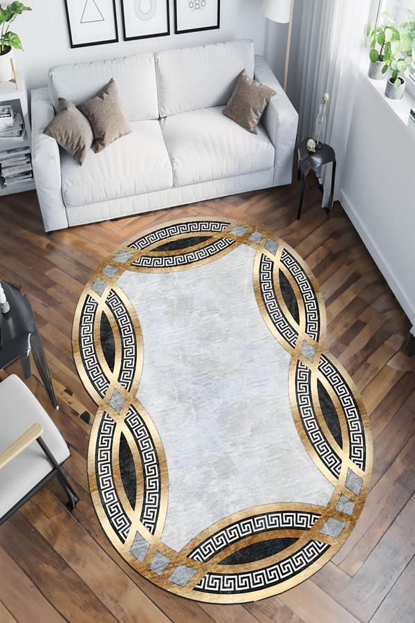 Dekoratif Özel Tasarım Yıkanabilir, İnce, Kaymaz Tabanlı, Modern Halı - Image 1
