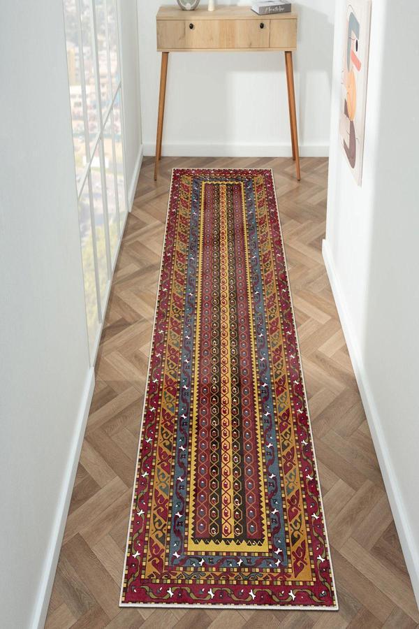 Dekoratif Kaymaz Taban, Özel Tasarım, Yolluk ,Runner , Koridor Halısı - Image 1