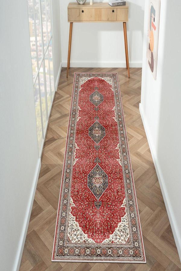 Dekoratif Kaymaz Taban, Özel Tasarım, Yolluk ,Runner , Koridor Halısı - Image 1