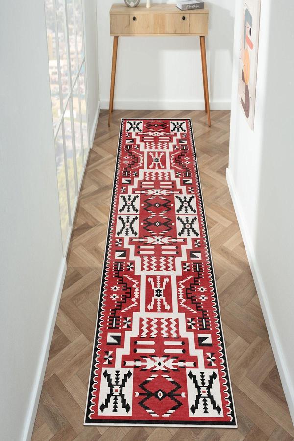 Dekoratif Kaymaz Taban, Özel Tasarım, Yolluk ,Runner , Koridor Halısı - Image 1