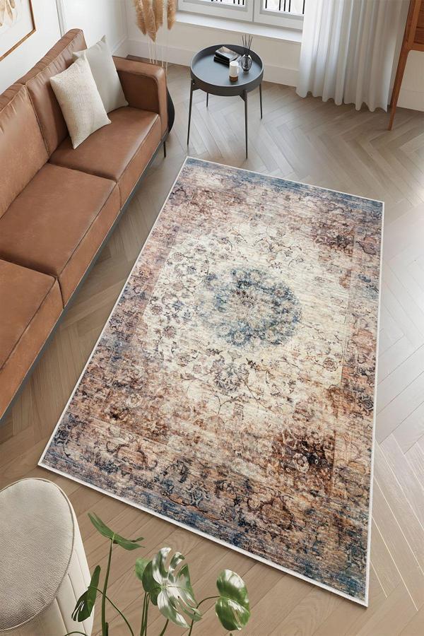 Dekoratif Özel Tasarım Yıkanabilir, İnce, Kaymaz Tabanlı, Modern Halı - Image 1