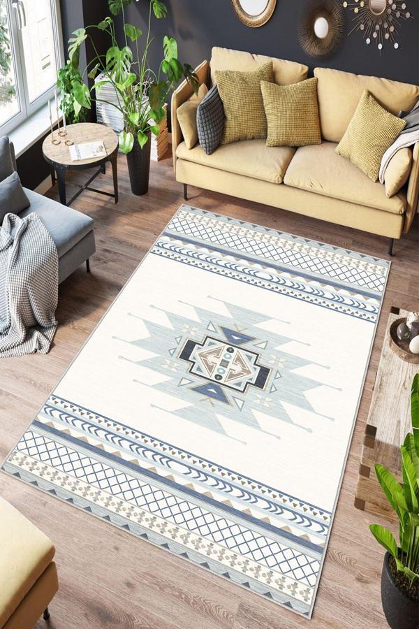 Dekoratif Özel Tasarım Yıkanabilir, İnce, Kaymaz Tabanlı, Modern Halı - Image 1