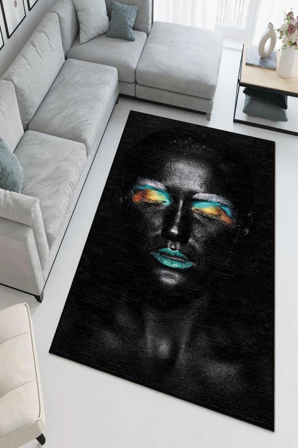 Dekoratif Özel Tasarım Yıkanabilir, İnce, Kaymaz Tabanlı, Modern Halı - Image 1