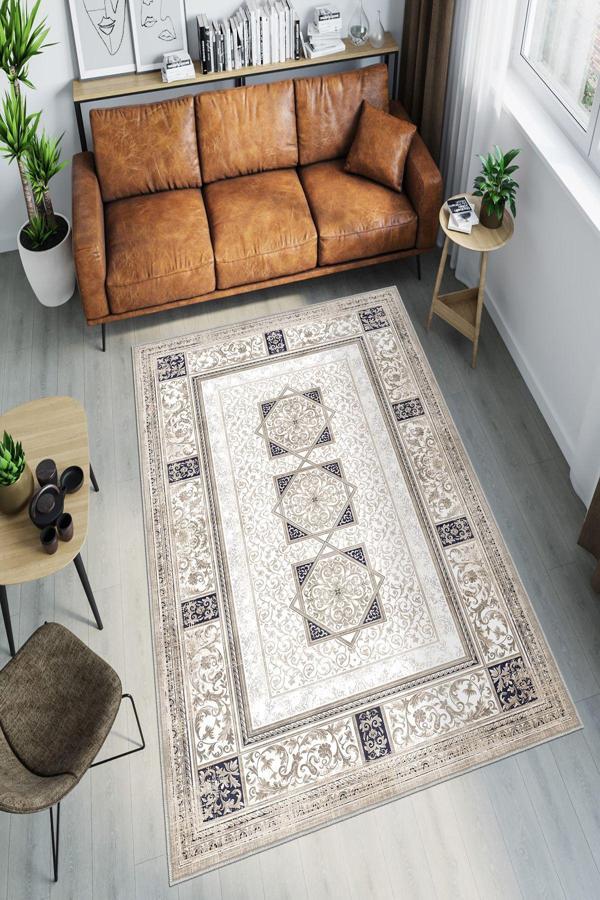 Dekoratif Özel Tasarım Yıkanabilir, İnce, Kaymaz Tabanlı, Modern Halı - Image 1