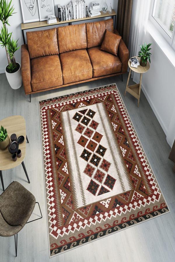 Dekoratif Özel Tasarım Yıkanabilir, İnce, Kaymaz Tabanlı, Modern Halı - Image 1