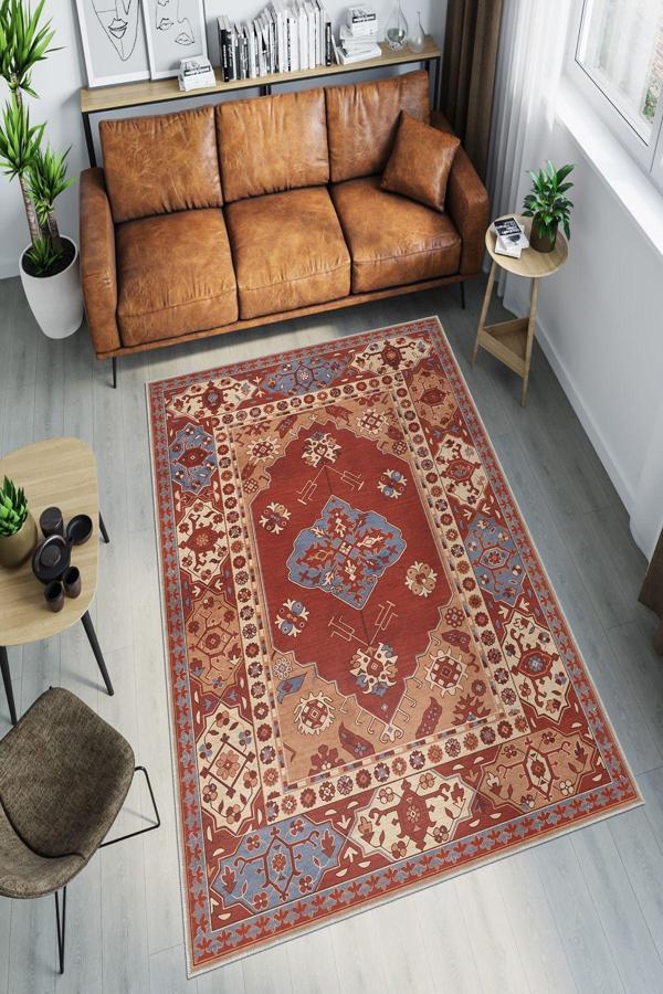 Dekoratif Özel Tasarım Yıkanabilir, İnce, Kaymaz Tabanlı, Modern Halı - Image 1