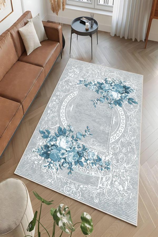 Dekoratif Özel Tasarım Yıkanabilir, İnce, Kaymaz Tabanlı, Modern Halı - Image 1