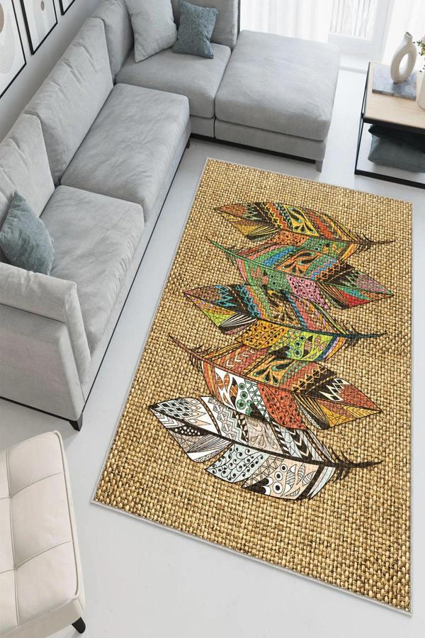 Dekoratif Özel Tasarım Yıkanabilir, İnce, Kaymaz Tabanlı, Modern Halı - Image 1