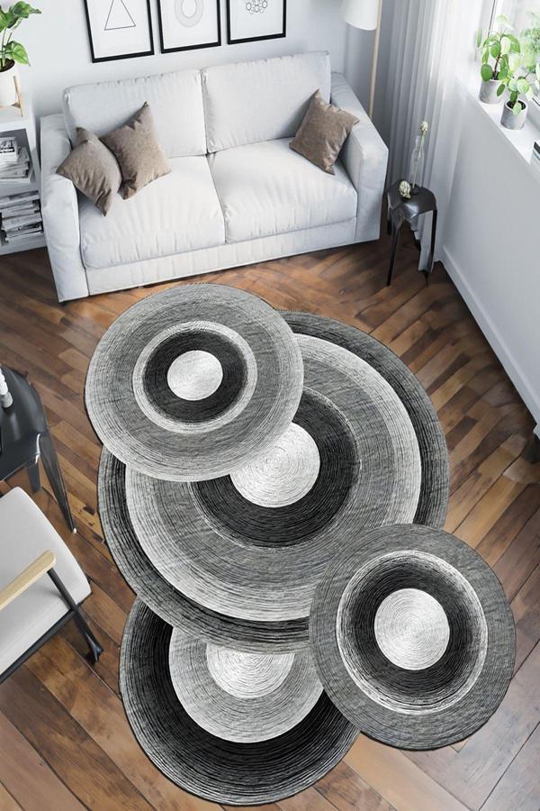 Dekoratif Özel Tasarım Yıkanabilir, İnce, Kaymaz Tabanlı, Modern Halı - Image 1