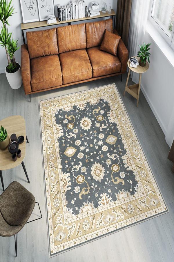 Dekoratif Özel Tasarım Yıkanabilir, İnce, Kaymaz Tabanlı, Modern Halı - Image 1