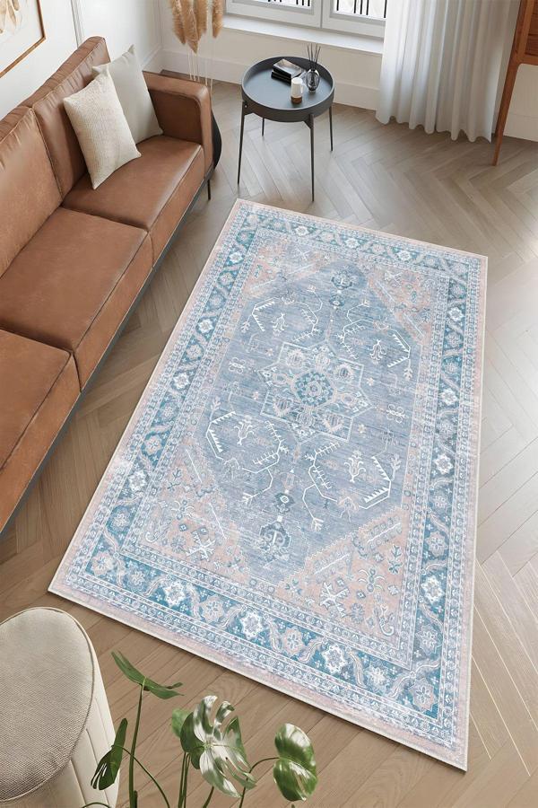 Dekoratif Özel Tasarım Yıkanabilir, İnce, Kaymaz Tabanlı, Modern Halı - Image 1