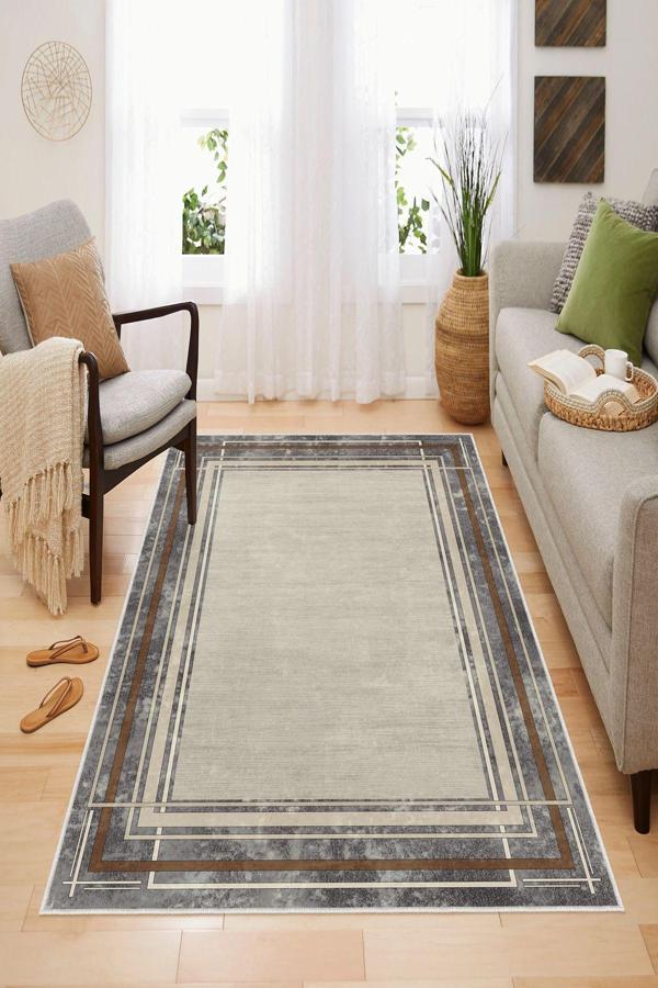 Dekoratif Özel Tasarım, Yıkanabilir, İnce, Kaymaz Tabanlı, Modern Halı - Image 1