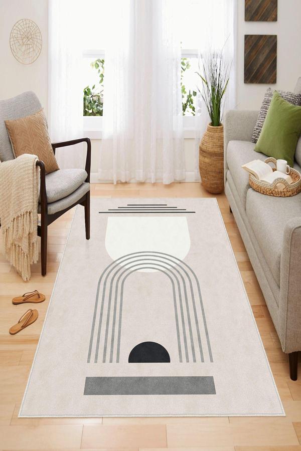 Dekoratif Özel Tasarım, Yıkanabilir, İnce, Kaymaz Tabanlı, Modern Halı - Image 1