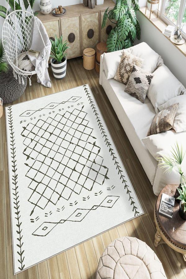 Dekoratif Özel Tasarım Yıkanabilir, İnce, Kaymaz Tabanlı, Modern Halı - Image 1