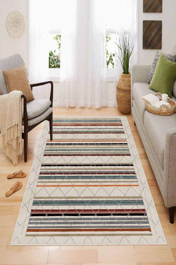 Dekoratif Özel Tasarım, Yıkanabilir, İnce, Kaymaz Tabanlı, Modern Halı - Image 1