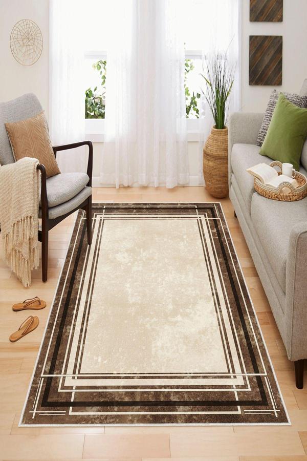 Dekoratif Özel Tasarım, Yıkanabilir, İnce, Kaymaz Tabanlı, Modern Halı - Image 1
