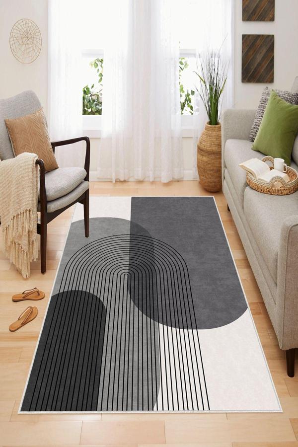 Dekoratif Özel Tasarım, Yıkanabilir, İnce, Kaymaz Tabanlı, Modern Halı - Image 1