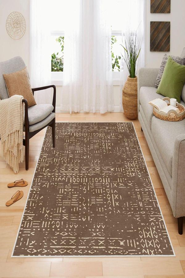Dekoratif Özel Tasarım, Yıkanabilir, İnce, Kaymaz Tabanlı, Modern Halı - Image 1