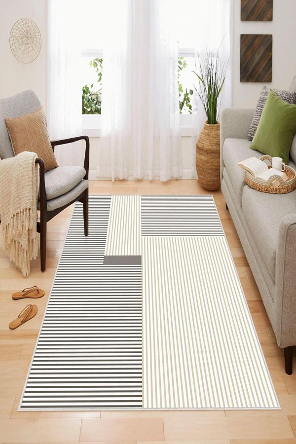 Dekoratif Özel Tasarım, Yıkanabilir, İnce, Kaymaz Tabanlı, Modern Halı - Image 1