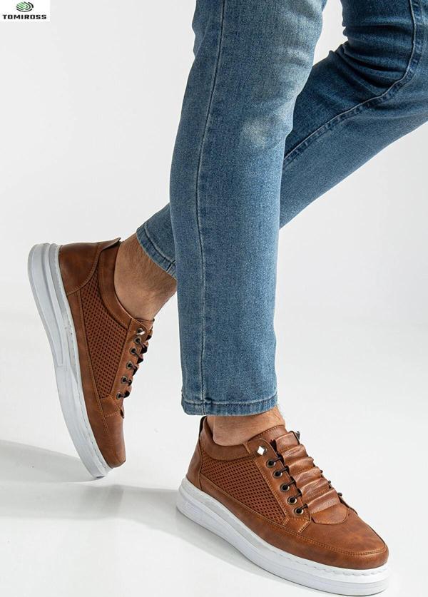 Enzo Erkek Rahat Esnek Dikişli Hafif Taban Günlük Sneaker Ayakkabı Enzo-0360 - Image 1