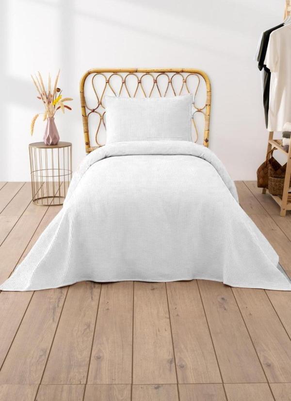 Denizli Concept Waffle Tek Kişilik Pike Seti Beyaz - Image 1