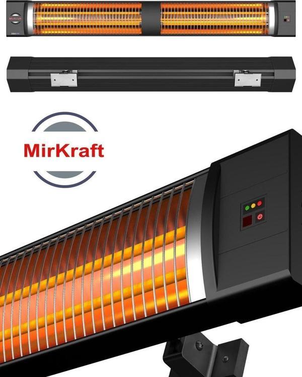 Mirkraft Square 2800 Watt Elektrikli Isıtıcı, Ip45, Led Gösterge, Uzaktan Kumandalı Duvar Isıtıcısı - Image 1