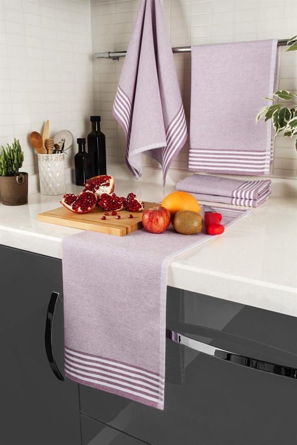 Denizli Concept Sevilla 5'li Kurulama Bezi Gül Kurusu - Image 1