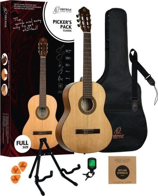 Ortega RPPC44 Picker’s Pack 4/4 Klasik Gitar Seti - Image 1