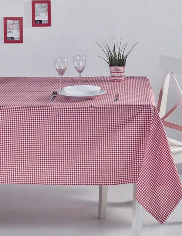 Denizli Concept Pötikareli Masa Örtüsü Kırmızı 170x220 Cm - Image 1