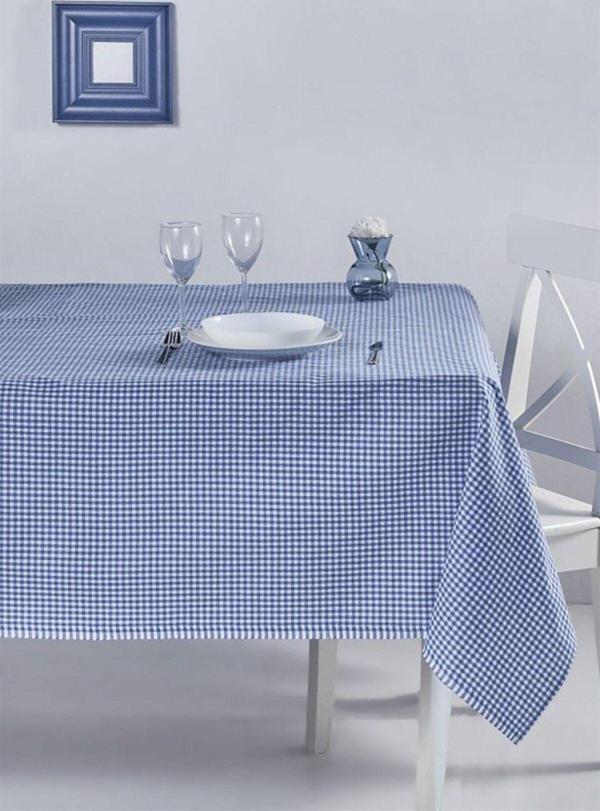 Denizli Concept Pötikareli Masa Örtüsü Mavi 170x170 Cm - Image 1