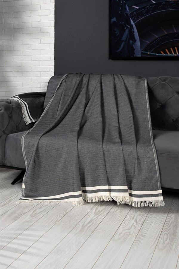 Denizli Concept Alinda Koltuk Örtüsü Antrasit 170x300 Cm - Image 1