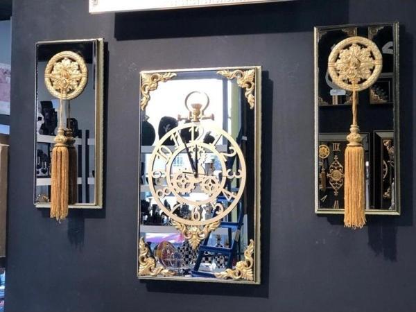 İMALATCIM 3'lü Aynalı Püsküllü Gold Saat Takımı - Image 1