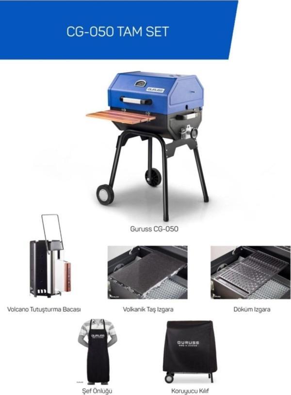 Guruss Tam Set Cg-050 Kömürlü Mangal - Gece Mavisi - Image 1