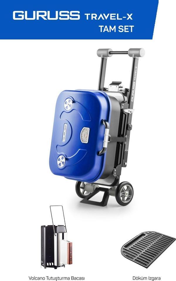 Guruss Travel-x Taşınabilir Mangal Tam Set Gece Mavisi - Image 1