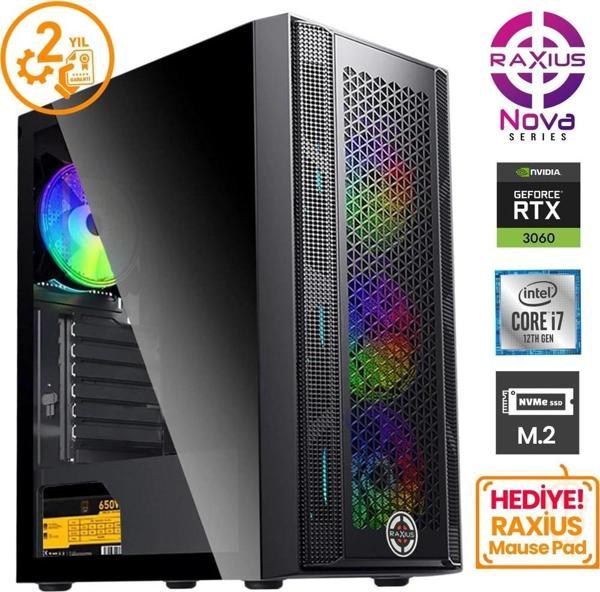 RaXius Nova G1 i7 3060-27FF08 i7-12700F 32GB 2TBSSD RTX3060 FreeDOS Gaming Masaüstü Bilgisayar - Image 1