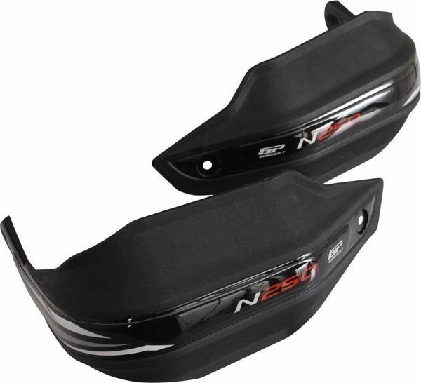 GP Kompozit Bajaj Pulsar N 250 2022-2024 Uyumlu Plastik Elcik Koruma Siyah - Image 1