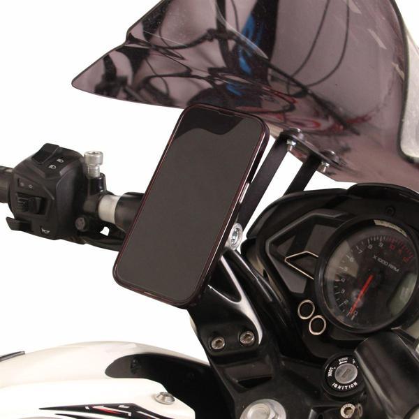 GP Kompozit Bajaj Pulsar NS 200 2011-2024 Uyumlu Telefon / Navigasyon Tutucu Gri - Image 1