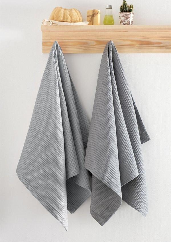 Denizli Concept Soho 2'li Pike Havlu Seti Gri - Image 1