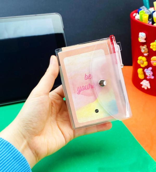 Be Yourself Tasarımlı PP Mini Çanta Defter Ve Kalem Set - Image 1