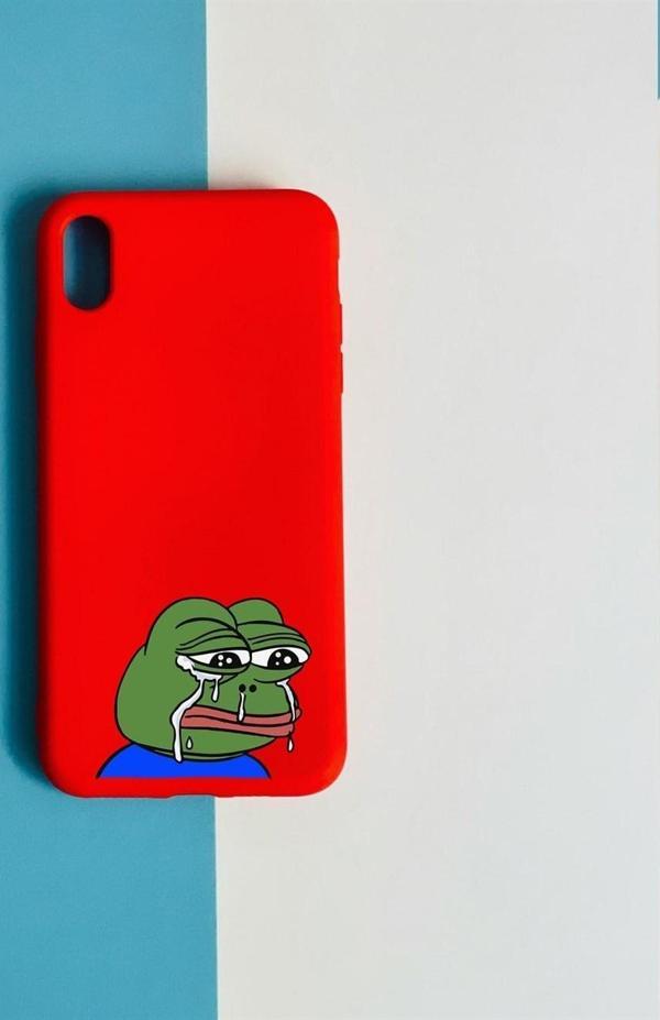 Kurbağa Pepe Tasarımlı iPhone Xs Max Kılıf - Image 1