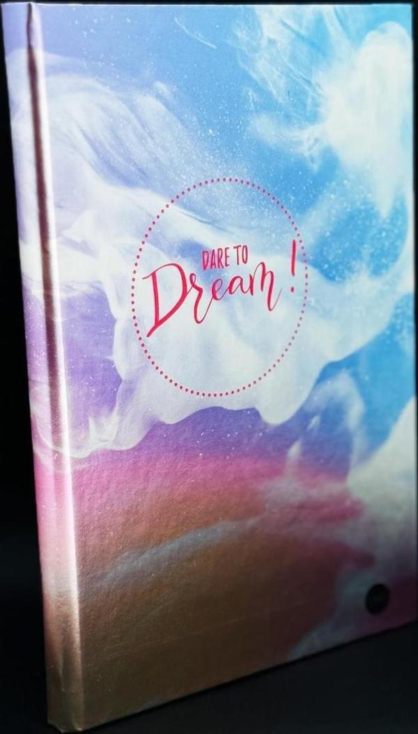 Metal Kapaklı Dare To Dream Tasarımlı Lastikli Defter - Image 1