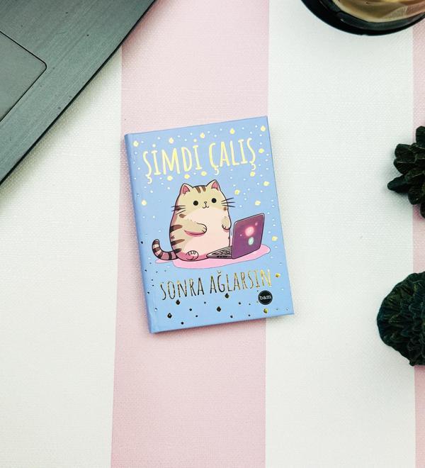 Şimdi Çalış Sonra Ağlarsın V2 Tasarımlı Sert Kapaklı Mini Defter - Image 1