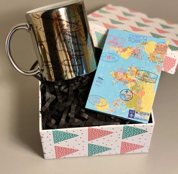 Travel Tasarımlı Gümüş Mini Hediye Seti - Image 1